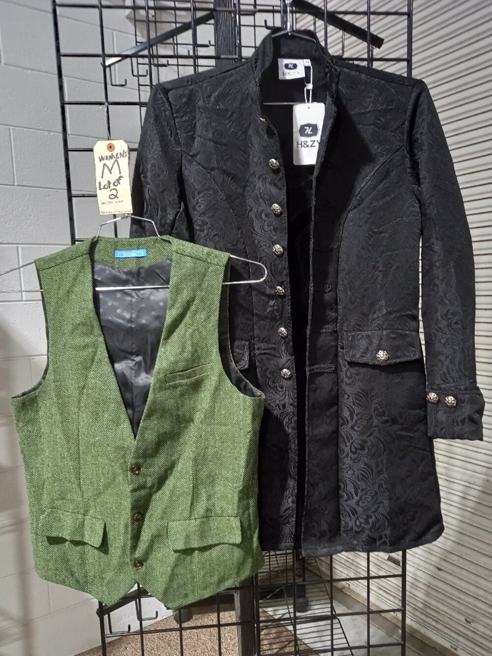 Gothic Steampunk Damask Witchy Frock Coat + Vest | S/M
